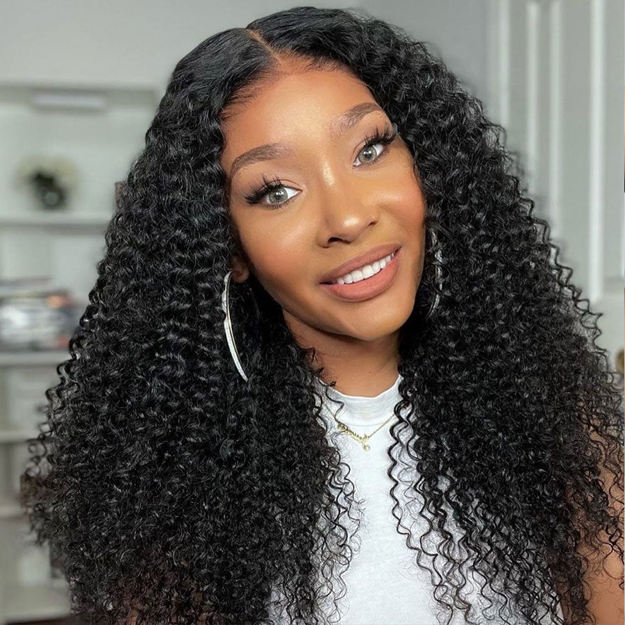 Curly Glueless Pre Plucked Human Hair Wig Ready To Wear 13x6 Lace Frontal Wig【X16】