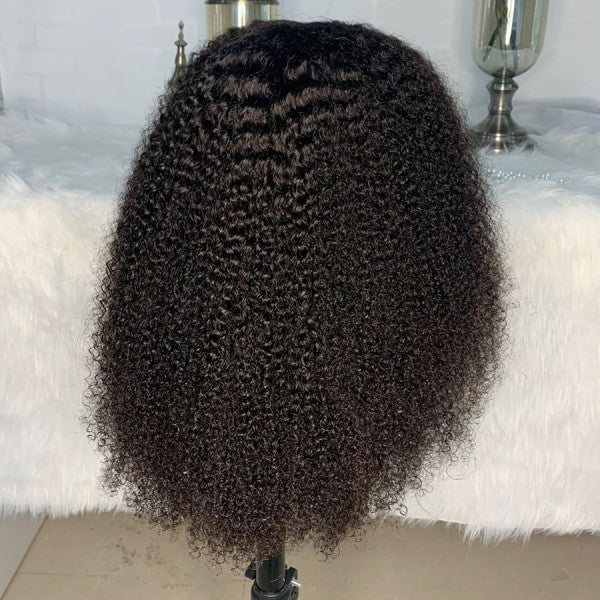 $82 12" Kinky Curly Bob Wig THROW ON & GO !! 150% 13x6 Pre Plucked Invisible Swiss Lace 【G06】