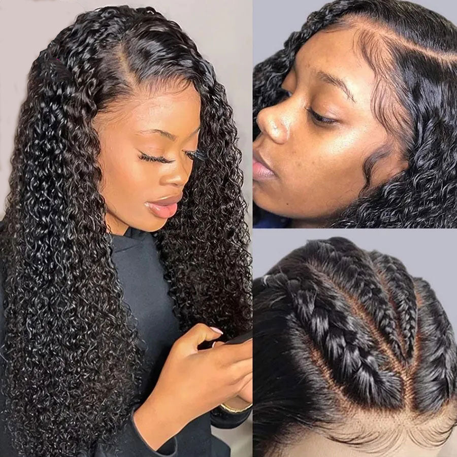 Transparent Lace Pre Plucked Glueless 13x6 Lace Frontal Human Hair Wig (x07)