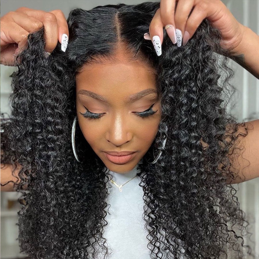 Curly Glueless Pre Plucked Human Hair Wig Ready To Wear 13x6 Lace Frontal Wig【X16】