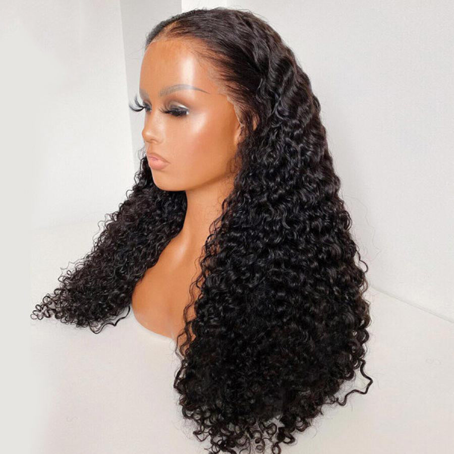 Elva Hair 13x6 Deep Wave Lace Front Wig Pre Plucked 100% Human Hair Wig In Stock (L10)