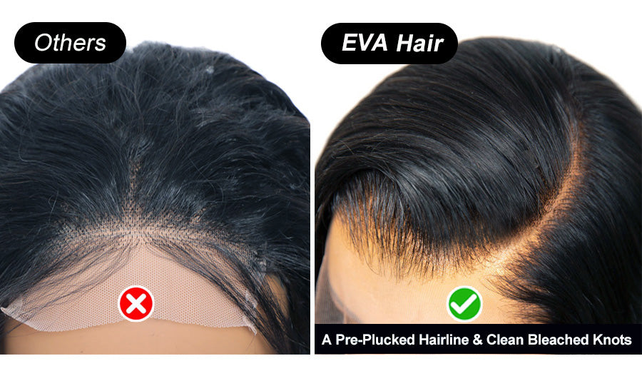 Elva Hair 13x6 Deep Wave Lace Front Wig Pre Plucked 100% Human Hair Wig In Stock (L10)