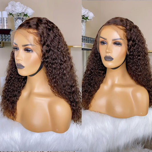 100% Human Hair 13x6 Lace Frontal Wig Transparent Lace Pre Plucked Bleached Knots (x17)