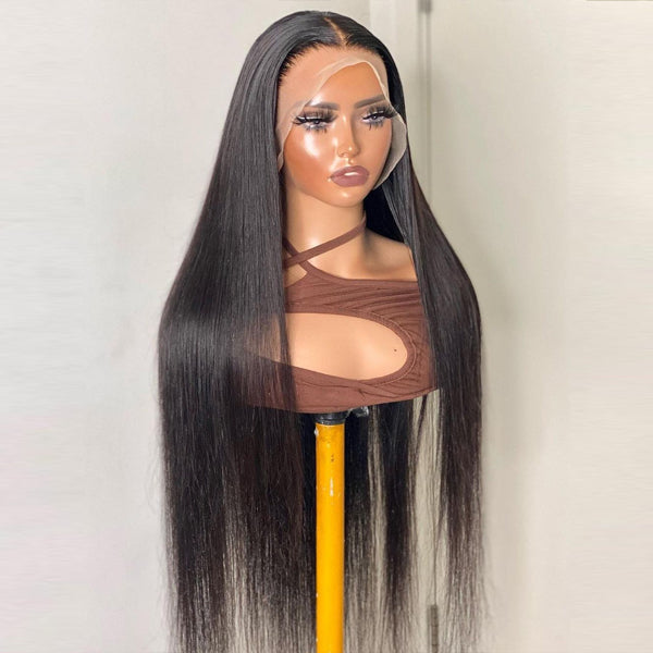 Silky Straight 13x6 Frontal Undetectable Lace Long Wig 100% Human Hair (G03)