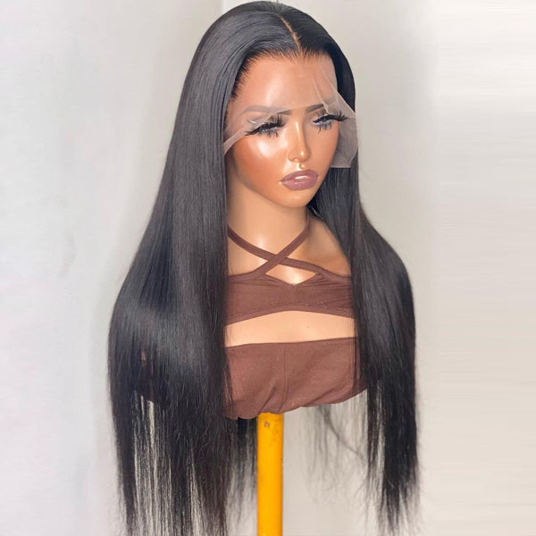 Silky Straight 13x6 Frontal Undetectable Lace Long Wig 100% Human Hair (G03)