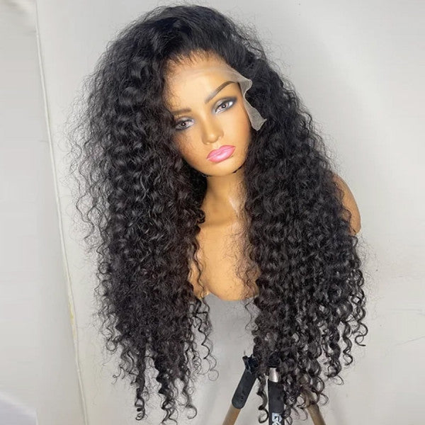 13x6 Lace Front Human Hair Wigs Pre Plucked Curly Long Wig【N24】