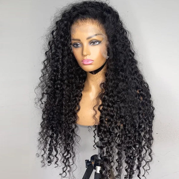 13x6 Lace Front Human Hair Wigs Pre Plucked Curly Long Wig【N24】