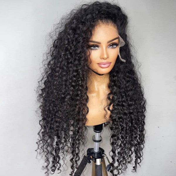 13x6 Lace Front Human Hair Wigs Pre Plucked Curly Long Wig【N24】